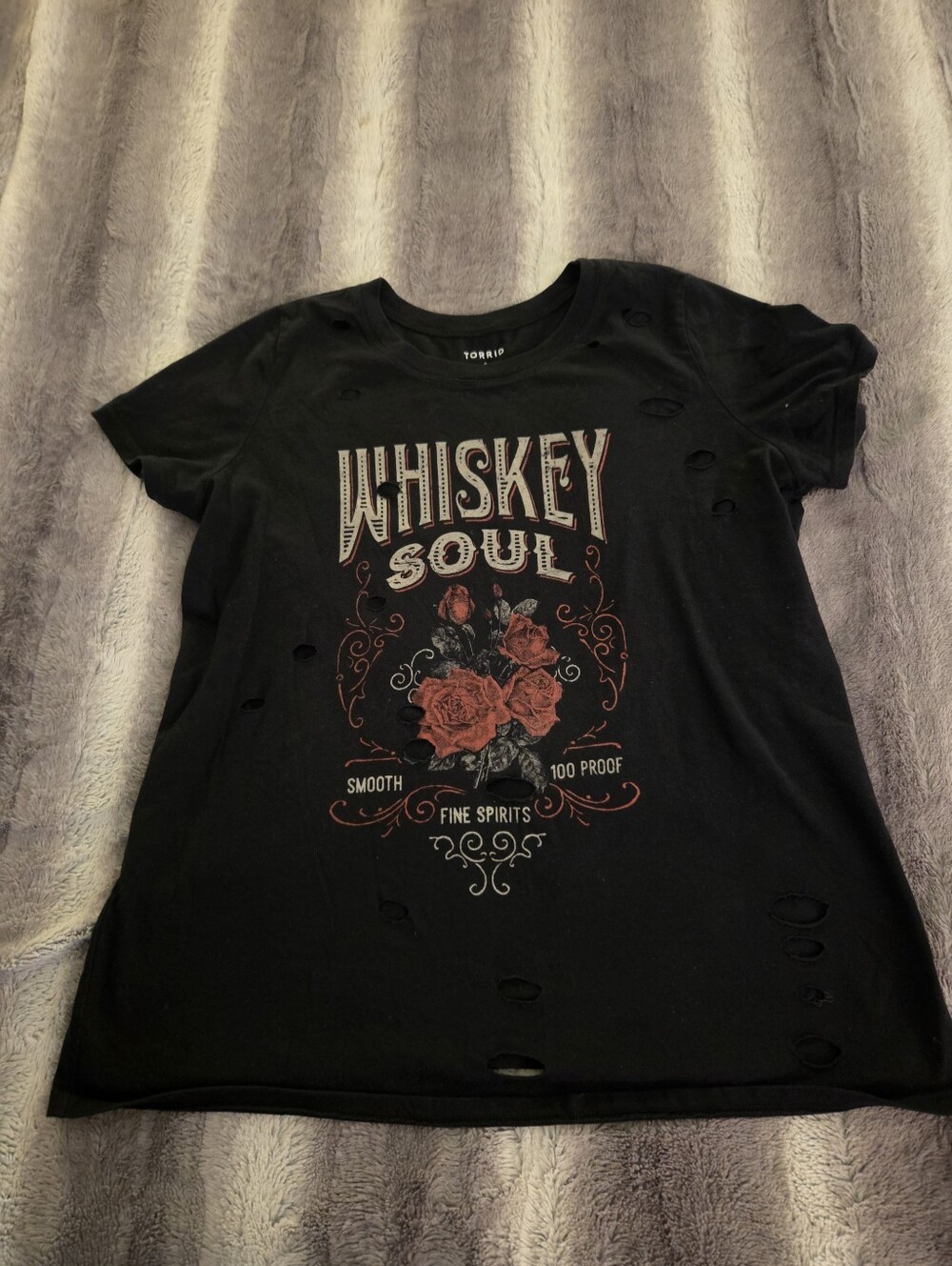 Torrid Distressed Graphic T-shirt Size 0